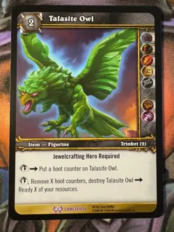 World of Warcraft TCG Promo Crafted 14 Talasite Owl - Image 1