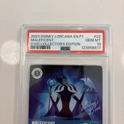 2023 Disney Lorcana D100 Collectors Edition Maleficent Uninvited PSA 10 Gem Mint - Image 3