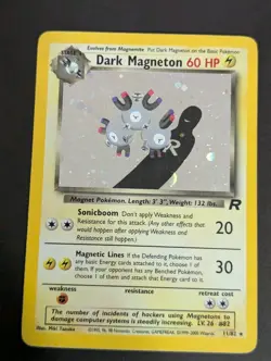 Dark Magneton Holo 11/82 Team Rocket Rare Pokemon Card HP - Image 1