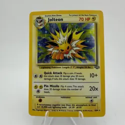 Jolteon Jungle Holo 4/64 DAMAGED CREASED vintage Card WOTC Pokemon TCG - Image 1