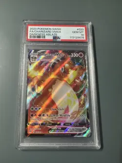 PSA 10 GEM Mint Charizard VMAX SWSH 20/189 Darkness Ablaze Pokemon Card - Image 1