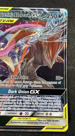 Pokemon TCG Greninja & Zoroark GX Holo Ultra Rare Card Unbroken Bonds 107/214 - Image 2