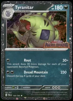 Tyranitar (Paldea Evolved Stamp) Miscellaneous Cards & Products Holo 135/193 - Image 1