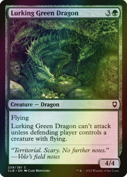 MTG Lurking Green Dragon Foil ** Battle for Baldur's Gate ** English - Image 1