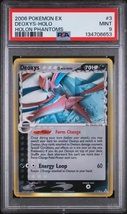 Pokemon Deoxys (Delta Species Attack Forme) 3/110 - PSA 9 MINT - Holon Phantoms - Image 1