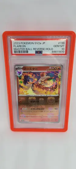 2023 Pokemon Japanese Flareon Master Ball Reverse Holo PSA 10 - Image 1