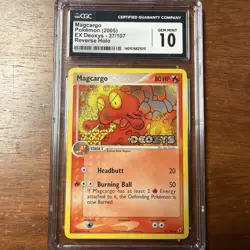 CGC 10 GEM MINT Magcargo 2005 EX Deoxys 37/107 Reverse Holo Stamped Pokemon Card - Image 1