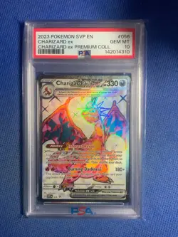 2023 POKEMON SVP EN-SV BLACK STAR PROMO #056 CHARIZARD EX PSA 10 - Image 1