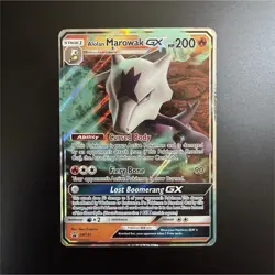 Alolan Marowak GX Holo Promo SM187 200 HP Cursed Body SM Pokemon TCG - Image 1