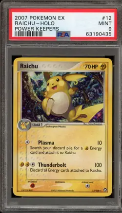 Pokemon Raichu EX Power Keepers Holo Rare #12 PSA 9 Mint - Image 1