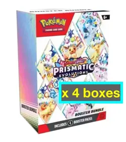 Pokemon TCG Scarlet & Violet - x4 (FOUR) Prismatic Evolutions Booster Bundles x4 - Image 1