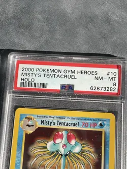 Pokemon TCG Misty's Tentacruel Gym Heroes 10/132 Unlimited Holo Rare PSA 8 NM MT - Image 5