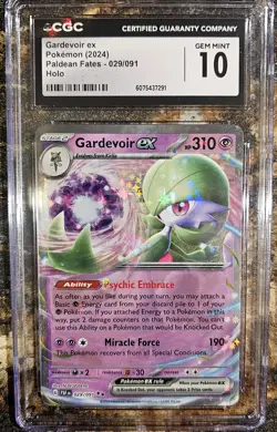 Pokemon 2024 Paaldean Fates Gardevoir Ex 29 CGC 10 GEM MINT - Image 1