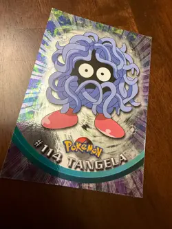 Pokemon Topps 1999 #114 Tangela TV Animation Holo Blue Label, Vintage Near-Mint - Image 1