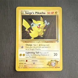 Pokemon Lt. Surge's Pikachu 081/132 Gym Heroes - Image 1