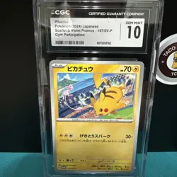 Pokemon Pikachu SV-P Promo CGC 10 Gem Mint Japanese Stadium Art 2-Slab Lot - Image 3
