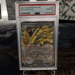 2023 Pokemon PAR EN Gholdengo ex #139/182 PSA 10 💎 POP 121 - Image 3