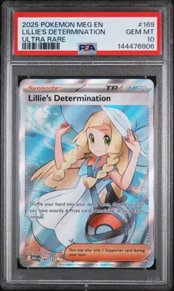 2025 Pokemon Meg En-Mega Evolution #169 Lillie'S Determination Ultra Rare PSA 10 - Image 1