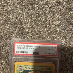 Pokemon Venusaur Base Set Unlimited Holo Rare #15 PSA 6 -995C4 - Image 3