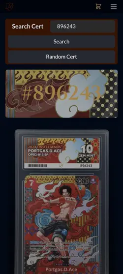 One Piece TCG Two Legends Portgas.D.Ace OP02-013 SP - ACE 10 English - Image 4