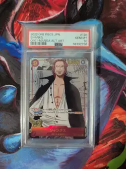 2022 ONE PIECE JPN OP01-ROMANCE DAWN MANGA ALTERNATE ART #120 SHANKS PSA 10 - Image 1