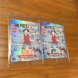 Bandai One Piece CCG US Voyage Monkey D. Luffy Holo Promo 2 Card Lot - Gonzaga - Image 1