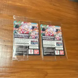 Bandai One Piece CCG US Voyage Monkey D. Luffy Holo Promo 2 Card Lot - Gonzaga - Image 2