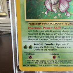 Pokemon Venomoth Jungle 13/64 Holo Rare 70 HP Wizards 1999 Card - Image 5