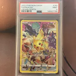 PIKACHU PSA 9 (SECRET) 160/159 CROWN ZENITH HOLO FULL ART HOLO RARE POKEMON CARD - Image 1