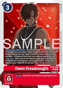 1x BT24-082 Owen Dreadnought Time Stranger Digimon Card Game x1 - Image 1