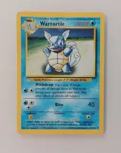 Wartortle Pokemon Card 42/102, Base Set, Vintage WOTC 1999, Near Mint - Image 1