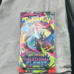 Pokemon Mega Evolution Phantasmal Flames Booster Pack 10 Card OVERNIGHT SHIPPING - Image 1