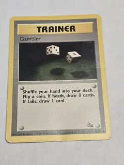 Gambler 60/62 Fossil Set - Common Pokemon Card - Image 1