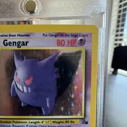 Pokemon Gengar Fossil 5/62 Rare Holo 80 HP Nintendo Card 1999 - Image 3