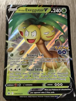 Alolan Exeggutor V SWSH225 JUMBO OVERSIZED Black Star Promo Pokemon Card - Image 1