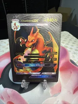 Charizard Gx 940hp Black Foil, Fan Art Card Flame Cloak 💥💥💥💥 - Image 1