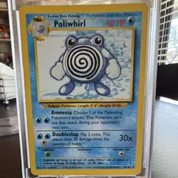 Pokemon Poliwhirl Base Set 38/102 Uncommon 60 HP Regular Wizards 1999 Card - Image 1