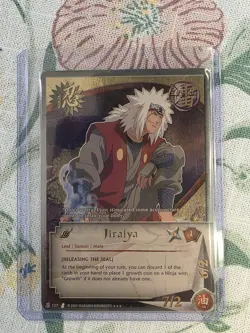 Naruto CCG Jiraiya 1st Edition Super Rare Foil Ninja Card 127 English 2002 - Image 1