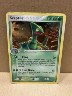 Pokemon Sceptile 004/017 POP Series 1 Holo Rare 100 HP English Trading Card - Image 1