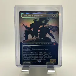 Dark Leo & Shredder - TMNT Mythic Rare Borderless Foil 0220 - Image 1