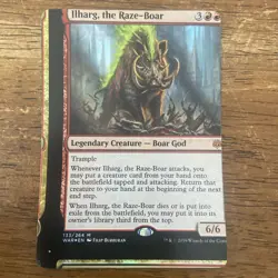 Ilharg, the Raze-Boar MTG War of the Spark NFC Foil Miscut/Misprint - Image 1