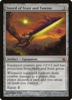 MTG Sword of Feast and Famine - Mirrodin Besieged - Magic the Gathering - LP - Image 1