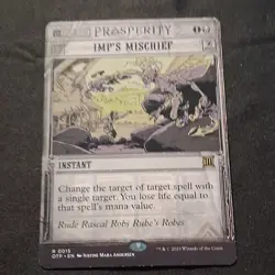 Imp's Mischief - Rare Instant - Black - MTG - Outlaws of Thunder Junction 0015 … - Image 1