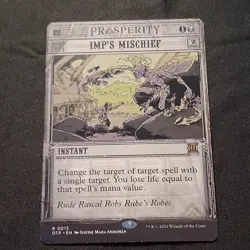 Imp's Mischief - Rare Instant - Black - MTG - Outlaws of Thunder Junction 0015 … - Image 2