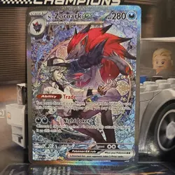 Pokemon N's Zoroark EX Full Art Special Illustration Rare Holo 185/159 Sv09 - Image 2