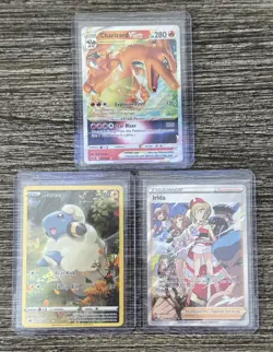Lot Of 3 Rare Crown Zenith Pokemon Cards Mareep, Irida, & Charizard VStar - Image 2