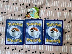 Pokemon TCG Ascended Heroes Promos Totodile, Tepig, Chikorita + Pin Badge. - Image 2