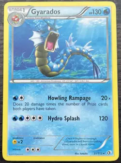 Gyarados 31/113 Pokemon TCG Black & White Legendary Treasures Rare Light Play LP - Image 1