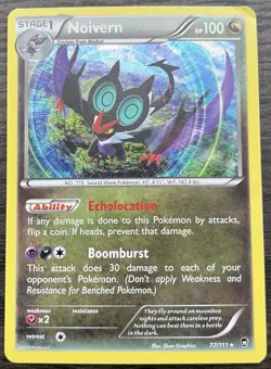 Noivern 77/111 Pokemon TCG XY Furious Fists Holo Heavy Play HP - Image 1