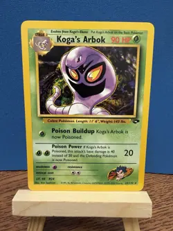 Pokemon TCG Koga’s Arbok 25/132 Gym Challenge Unlimited Rare WOTC Vintage Card - Image 1
